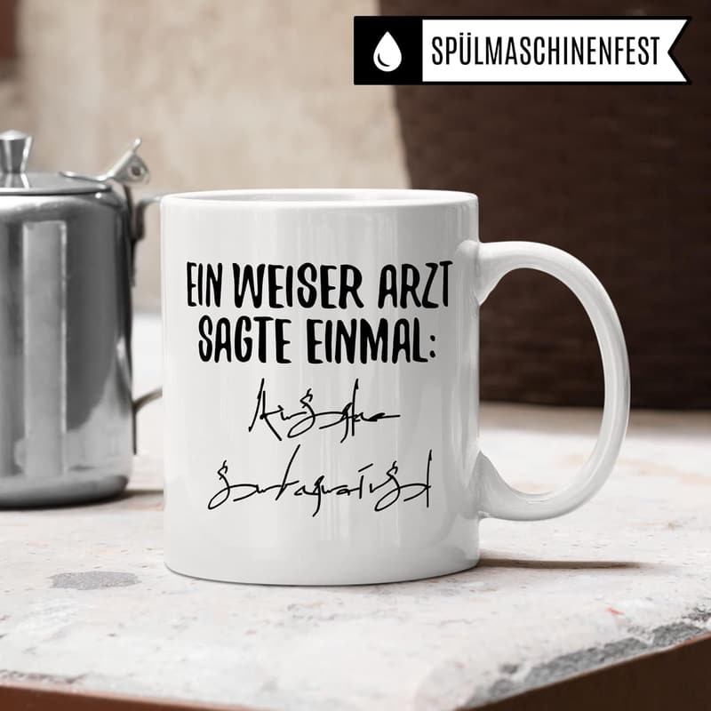 Danke Arzt Tasse – Lustiger Spruch für Mediziner und Ärzte