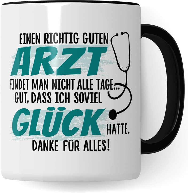 Dankestasse für Ärzte mit schönem Spruch und Motiv