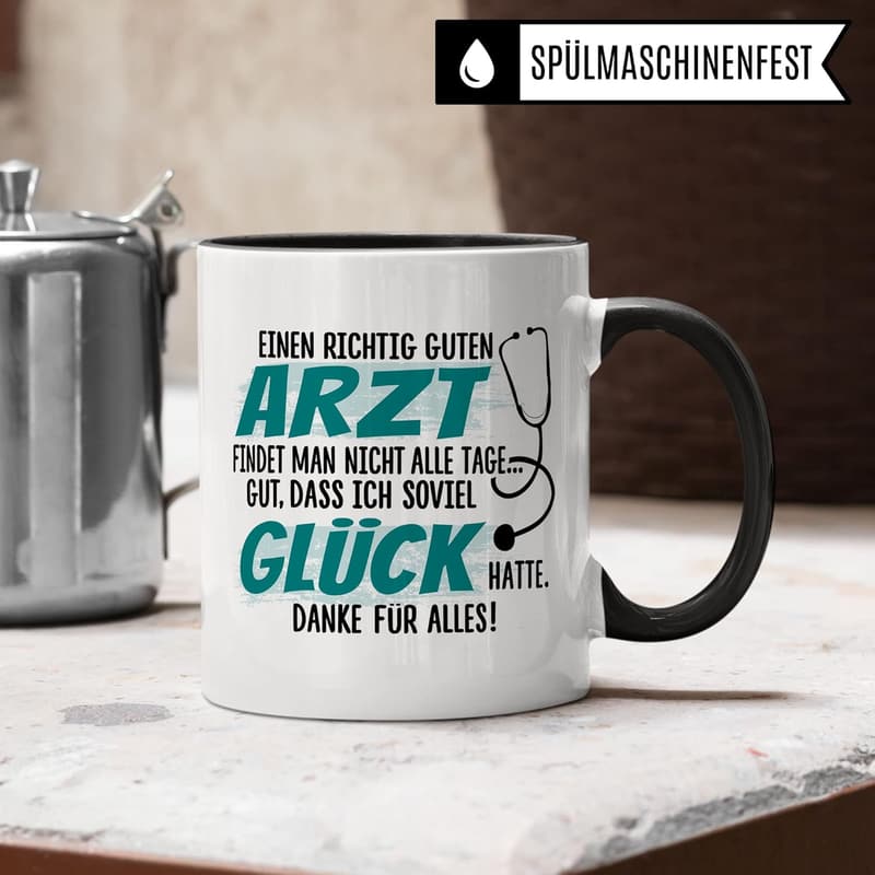 Dankestasse für Ärzte mit schönem Spruch und Motiv