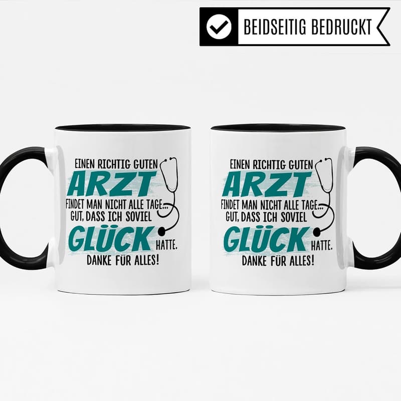 Dankestasse für Ärzte mit schönem Spruch und Motiv