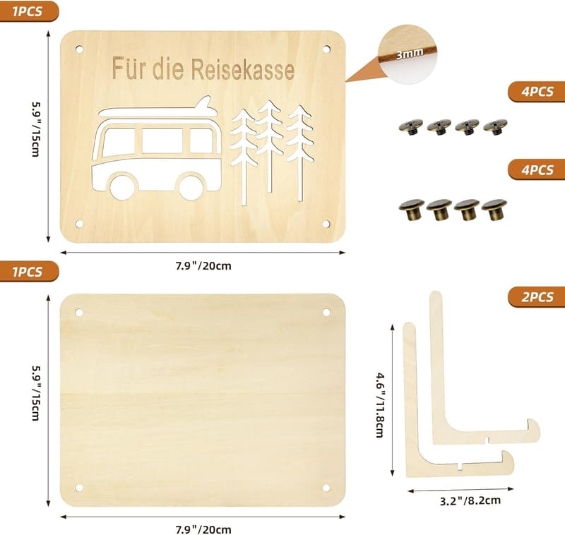 Reisekasse Spardose für Weltreise - Geschenk für Reisende