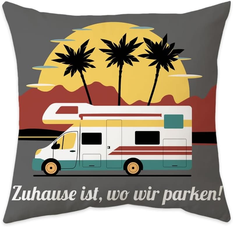 Camping Kissenbezüge 45x45 cm – Lustige Geschenke für Camper