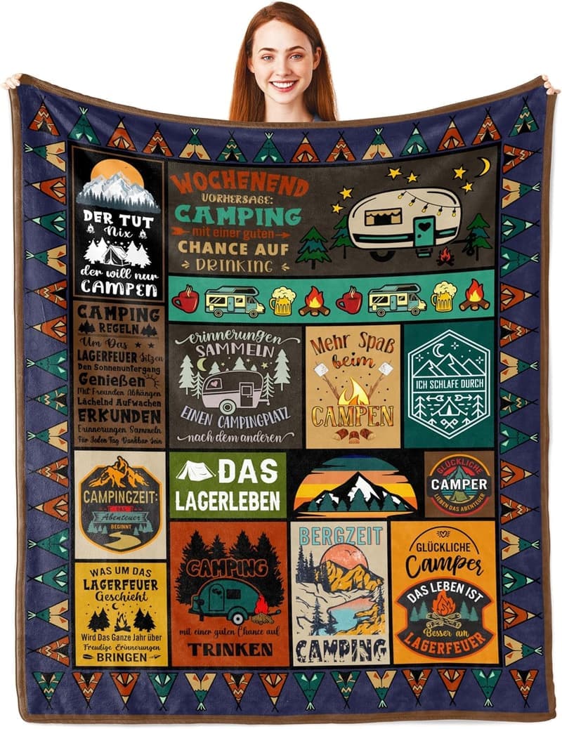 Camping Geschenke für Männer – Wohndekor und Gadgets 150 x 130 cm