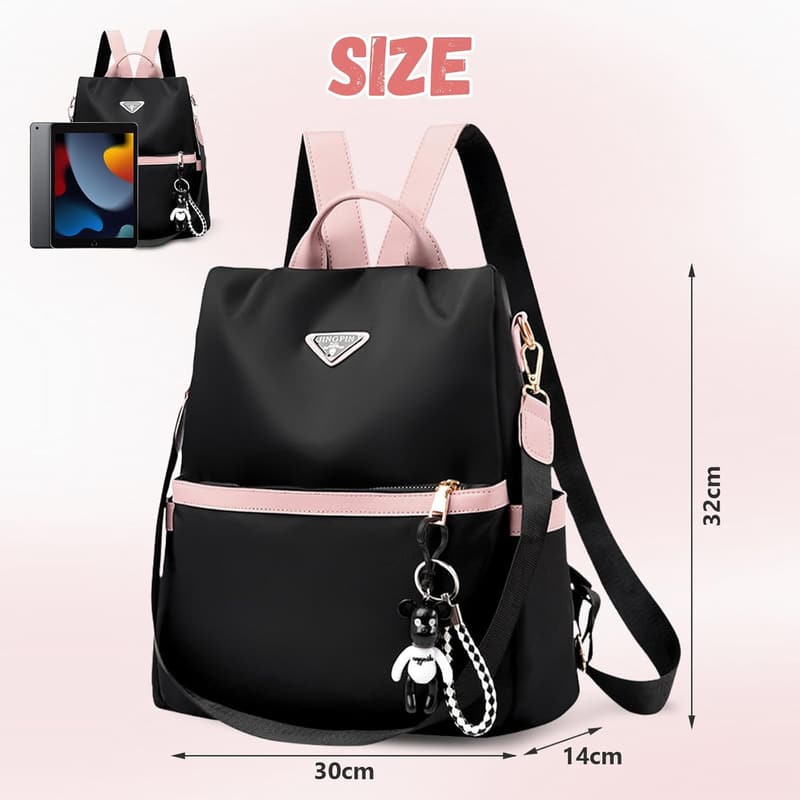 Kleiner Anti-Diebstahl Rucksack für Damen, wasserdicht, Casual Daypack