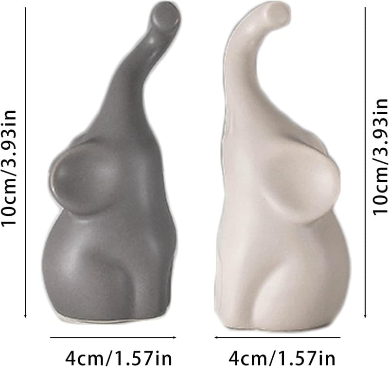 Verliebte Elefanten Dekofigur aus Keramik für Liebesgeschenke