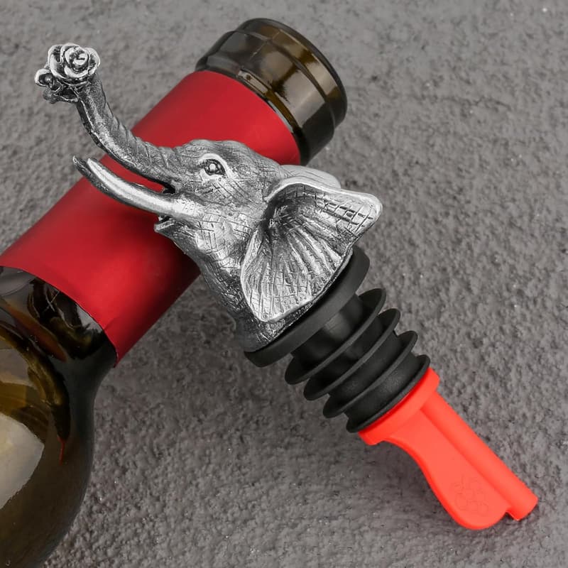 Elefant Weinflaschenverschluss und Ausgießer – Geschenkidee für Paare