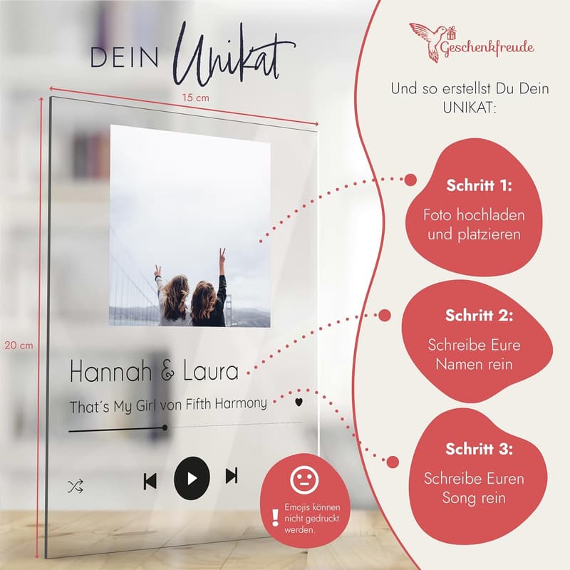 Personalisierte Foto-Glasbilder für Paare – Einzigartige Geschenke