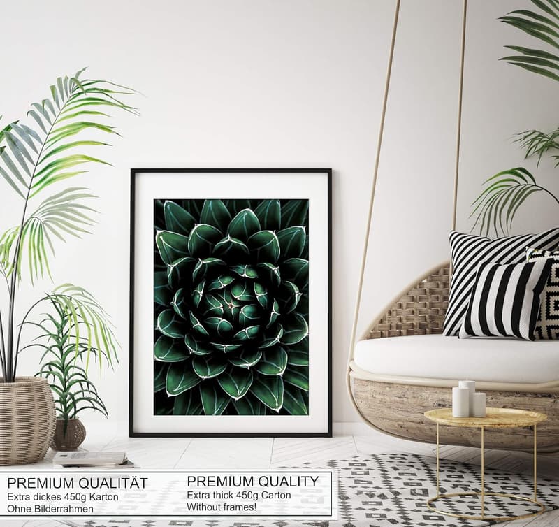 Moderne Naturposter Set für Wohnzimmer und Schlafzimmer – 6-teilig ohne Bilderrahmen