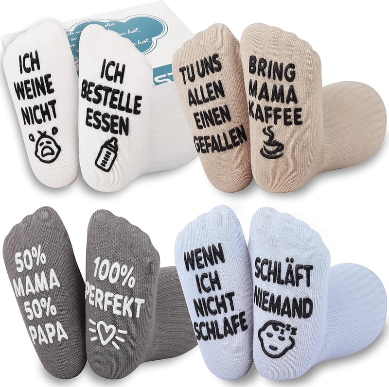 Baby Socken 0-12 Monate - Geschenkset für Jungen und Mädchen