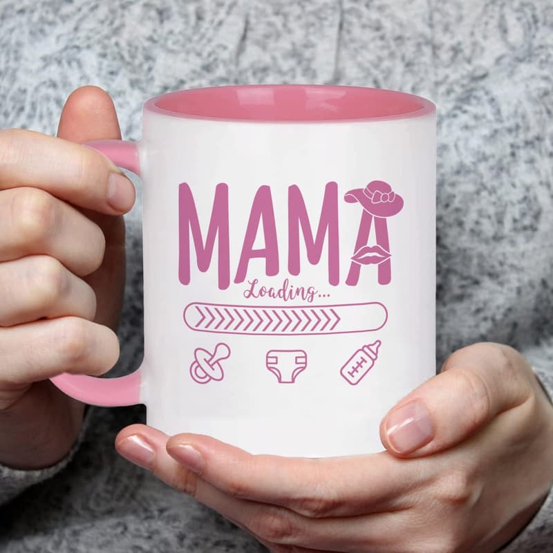 Lustige Kaffeetasse für werdende Mütter – 350ml, rosa