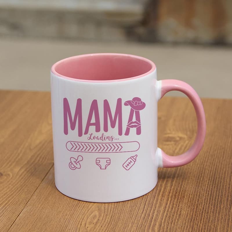 Lustige Kaffeetasse für werdende Mütter – 350ml, rosa