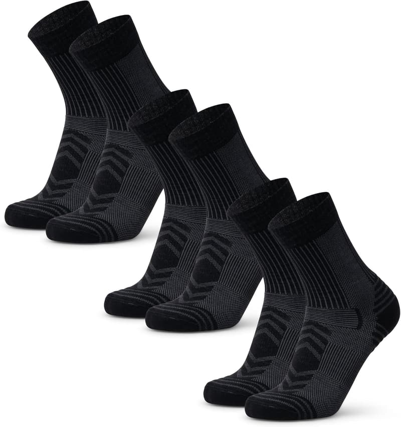 Leichte Merino-Woll-Wandersocken für den Sommer, gepolstert & atmungsaktiv, Unisex, 3-5 Paar