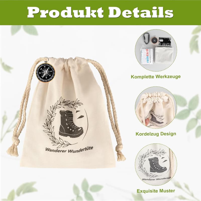 Wundertüte für Wanderer – Multitool, Regenponcho, Kompass & mehr