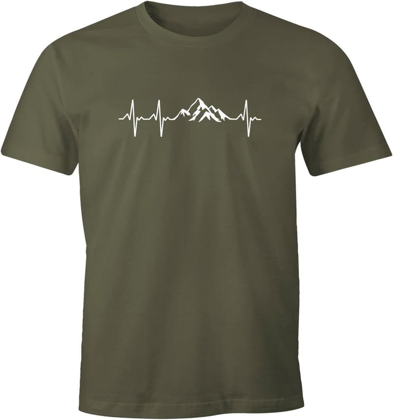 Herren T-Shirt Berge Herzschlag für Wanderfreunde als Geschenk