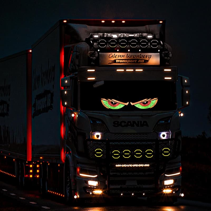 LED-Augenleuchte für Autos – Dynamische, smarte Farbbeleuchtung für LKW