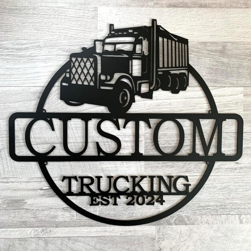 Personalisierte Metallnamensschild für Lkw-Fahrer – individuelles Geschenk