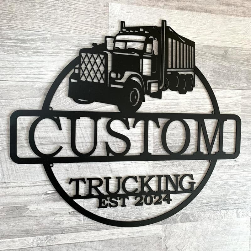 Personalisierte Metallnamensschild für Lkw-Fahrer – individuelles Geschenk