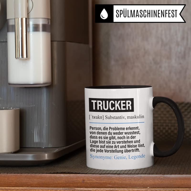Lustige Trucker-Tasse für Kaffeeliebhaber und Geschenkideen