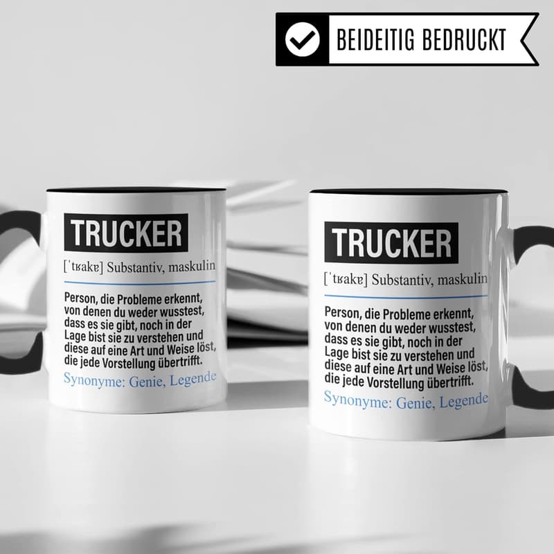 Lustige Trucker-Tasse für Kaffeeliebhaber und Geschenkideen