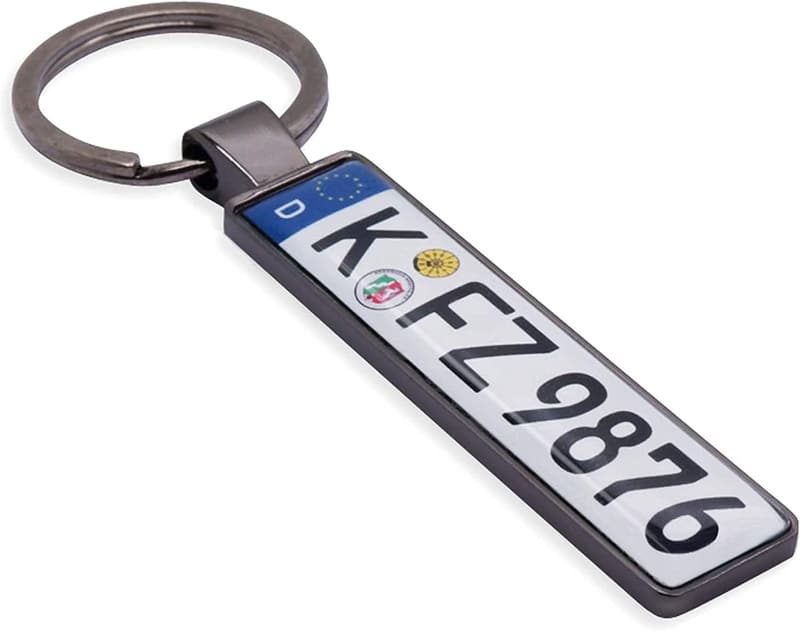 Personalisierter Schlüsselanhänger im Nummernschild-Design für Muttertag