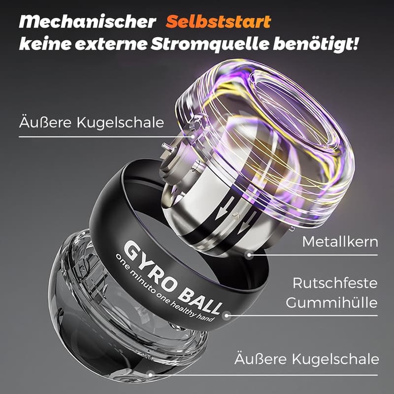 Gyroskopischer Handgelenktrainer Ball mit 5-Stufen Widerstand