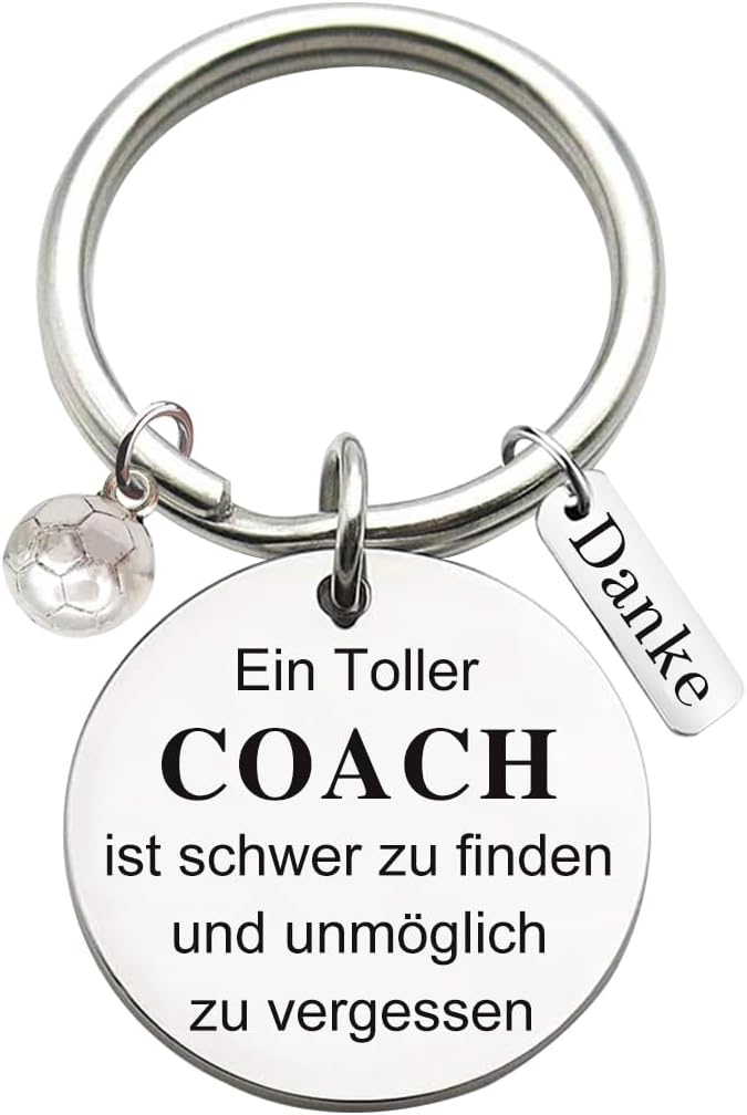 Edelstahl Schlüsselanhänger mit Gravur für Lehrer und Coaches