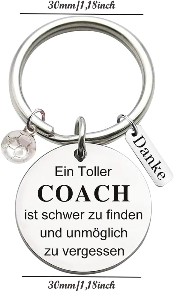 Edelstahl Schlüsselanhänger mit Gravur für Lehrer und Coaches