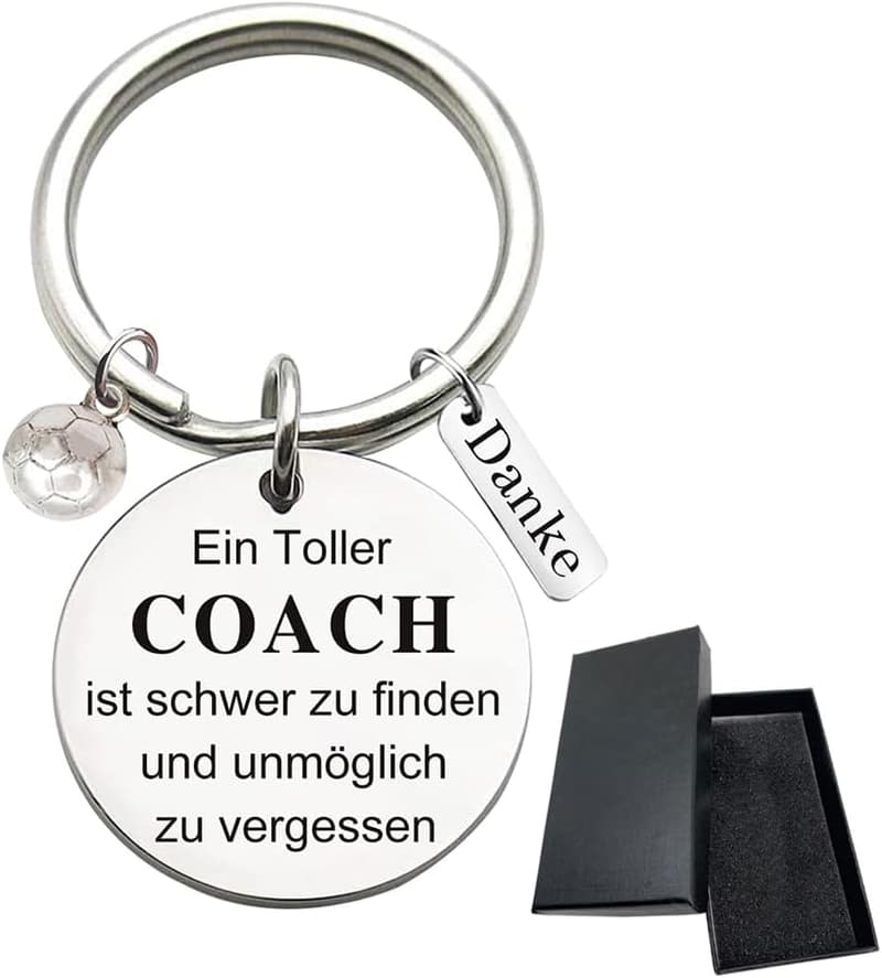 Edelstahl Schlüsselanhänger mit Gravur für Lehrer und Coaches