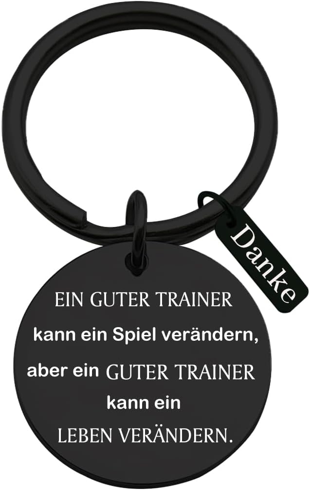 Lehrer-Coach Schlüsselanhänger mit gravierter Botschaft für den Lehrertag