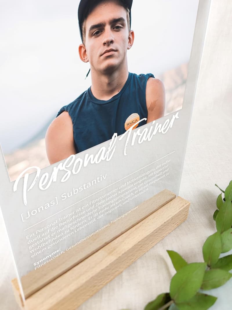Personalisiertes Acrylgeschenk für Personal Trainer