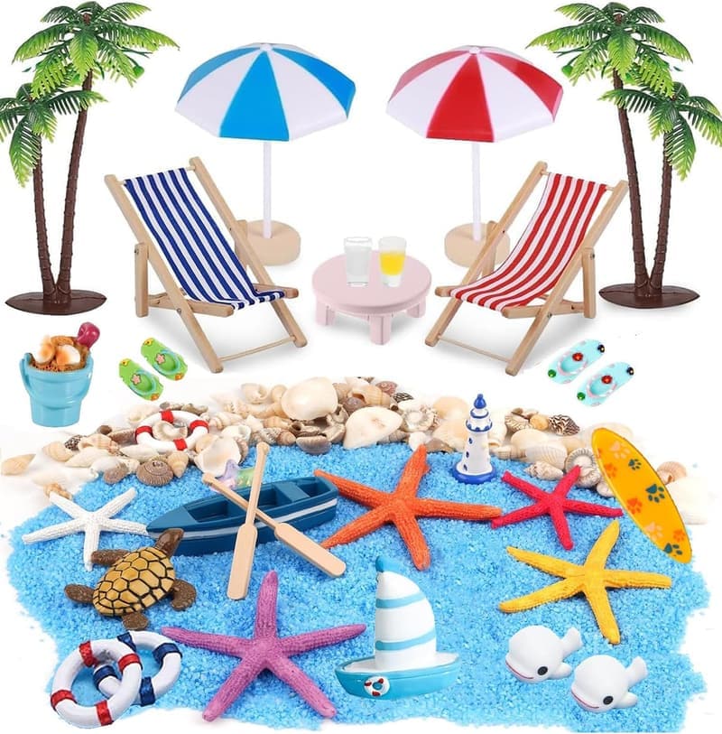 Miniatur-Zen-Garten-Set mit 31 Deko-Elementen für DIY-Projekte