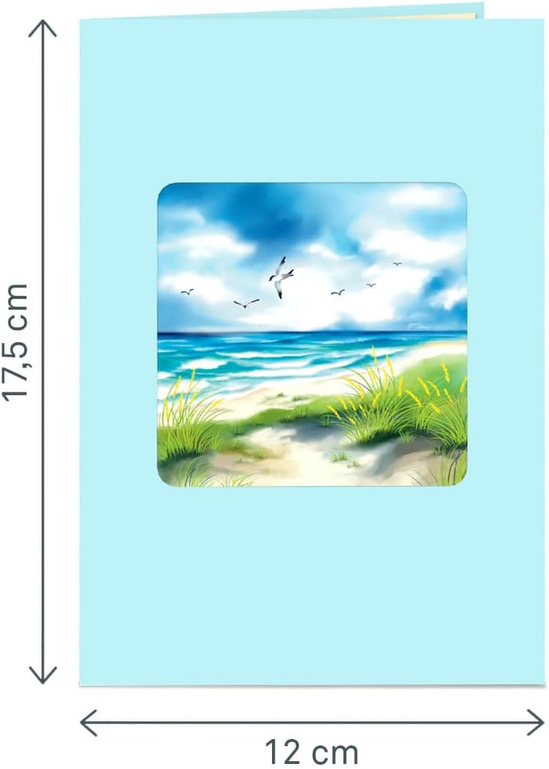 3D Pop-Up Karte Strandkorb – Geburtstagsgeschenk für den Strandurlaub