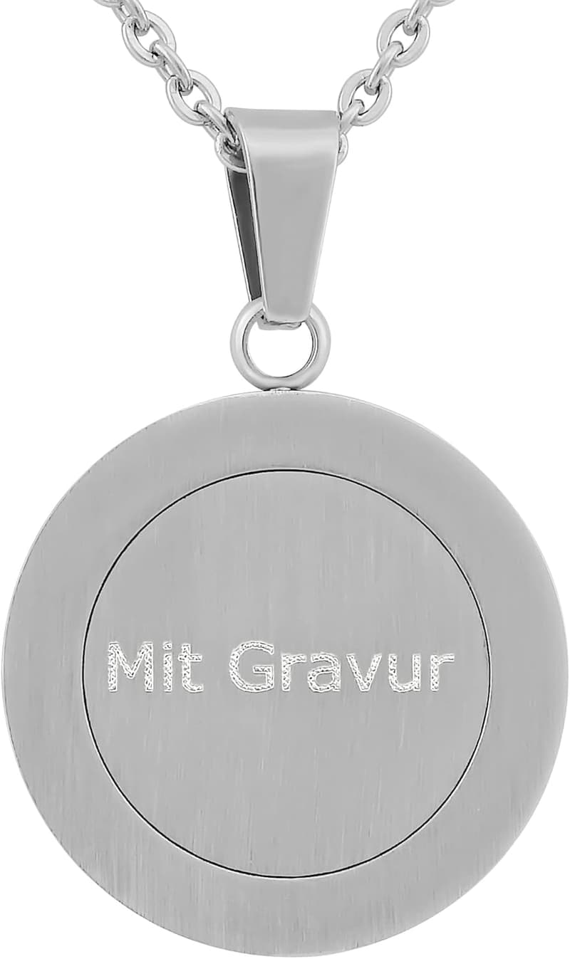Personalisierte Edelstahl-Halskette mit Gravur und Sternzeichen