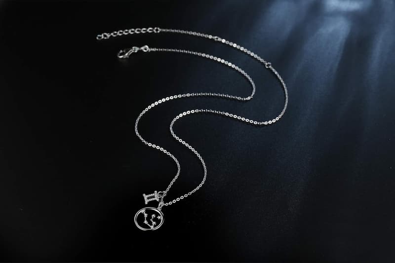 925 Silber Halskette mit Sternzeichen-Anhänger für Damen, 44+3,5 cm