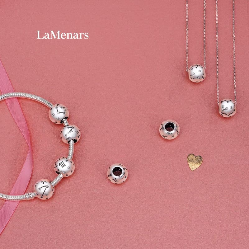 Sternzeichen Charms aus 925er Sterlingsilber für Frauen