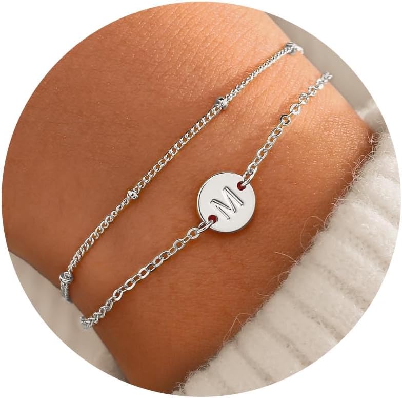 18K Gold Vergoldetes Armband mit Monogramm für Frauen