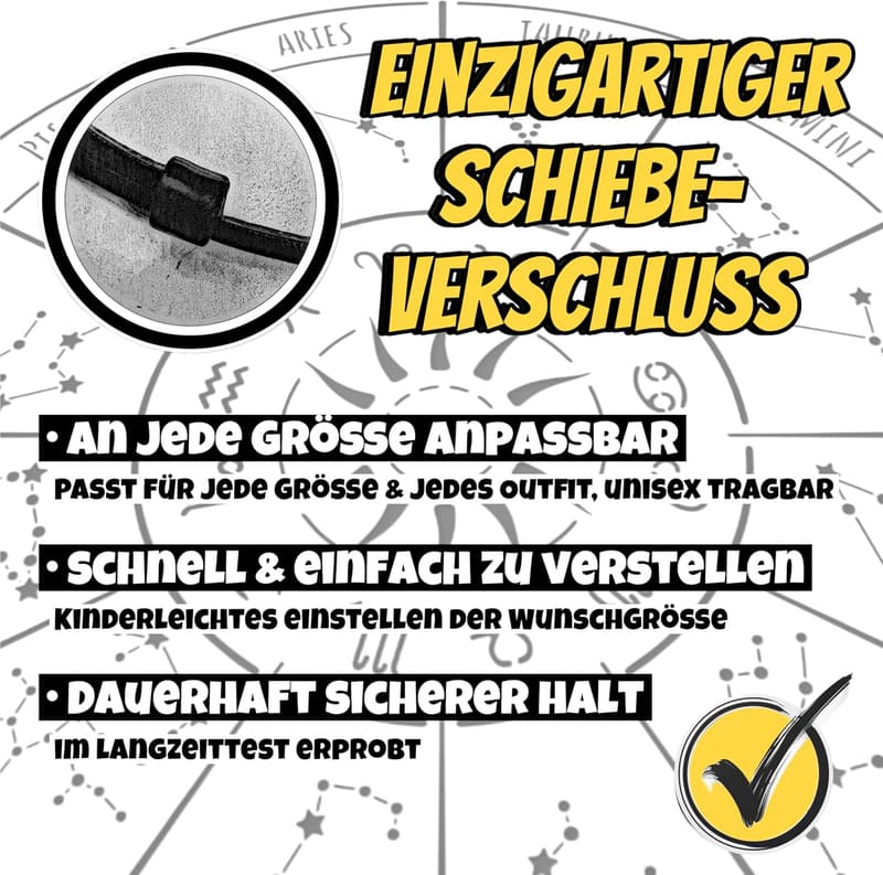 Verstellbare Horoskop-Halskette mit Sternzeichen für Surfer