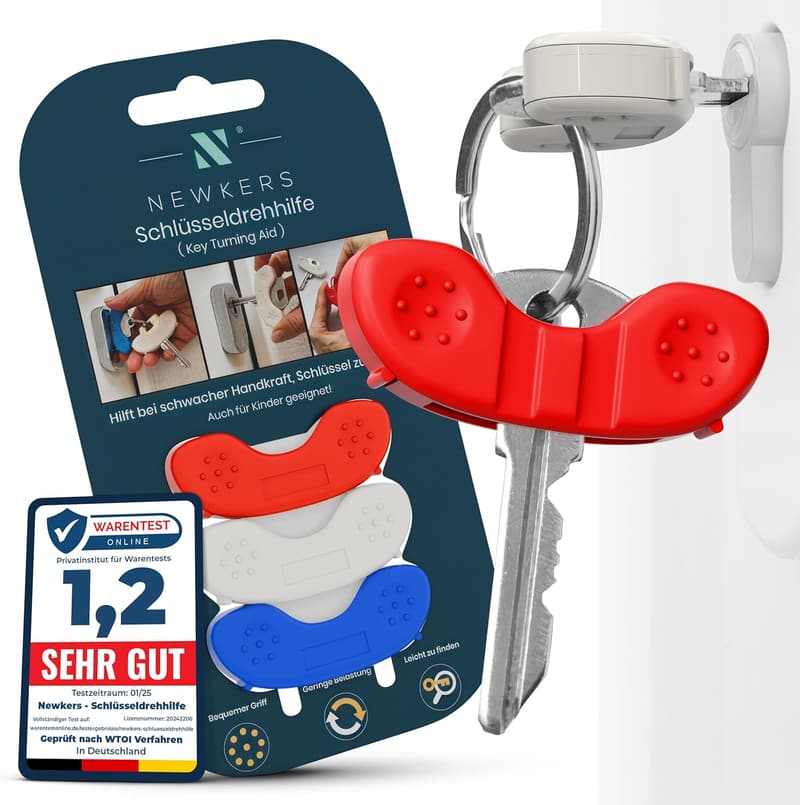 Ergonomische Schlüsselhilfe für Senioren - 3er Set Schlüsselanhänger