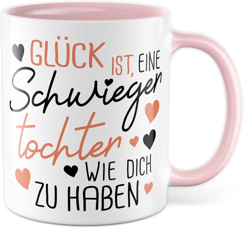 Glück ist eine Schwiegertochter wie dich - Kaffeetasse Hochzeit