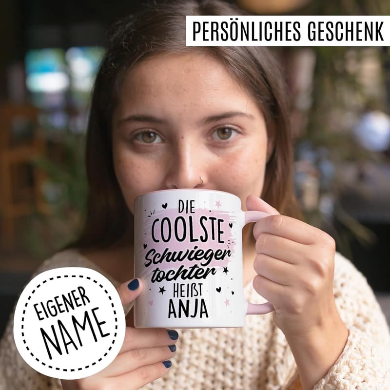 Personalisierte Kaffeetasse für Schwiegertochter – 330ml Keramik