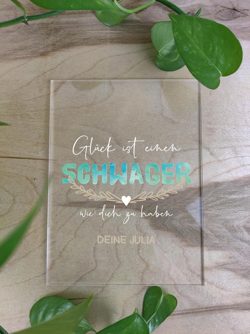 Personalisierte Acrylgeschenke - Geburtstagsgeschenk für Schwager