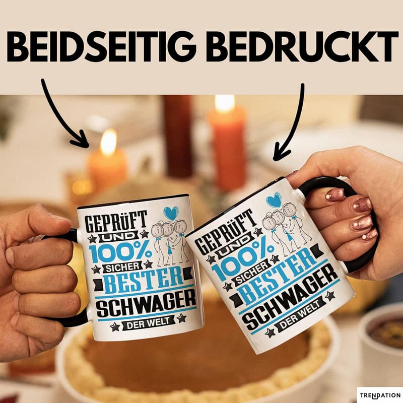 Lustiges Geschenk für Schwager – Bester Schwager der Welt (schwarz)