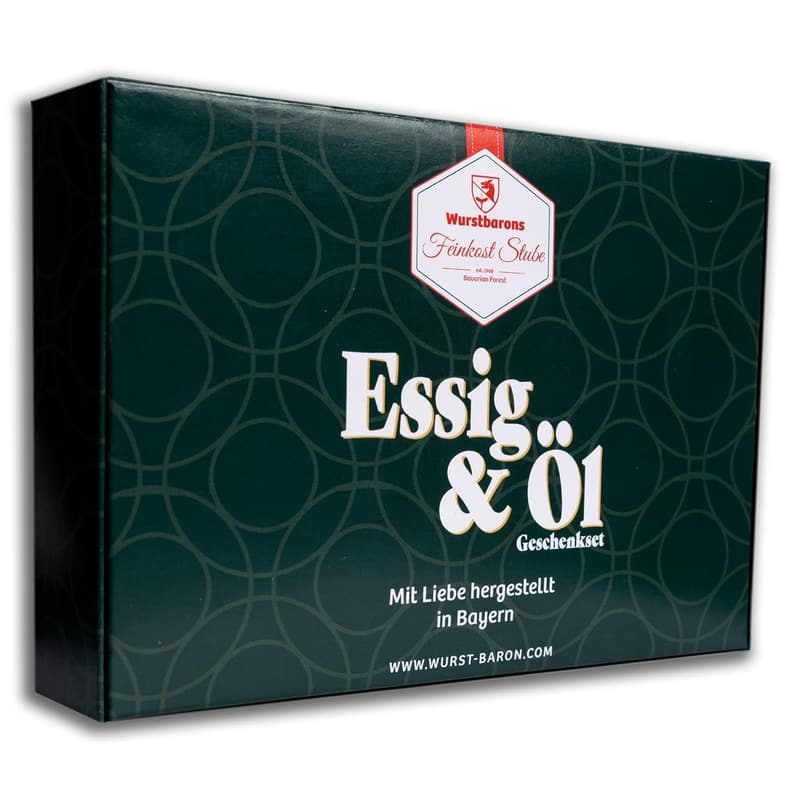 Feinkost Geschenkset mit Essig und Öl für Feinschmecker, 5x 40ml