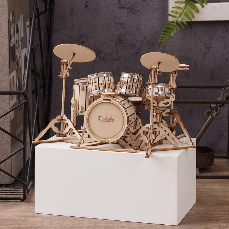 3D Holzpuzzle Schlagzeugmodell für Erwachsene und Teenager – 246 Teile