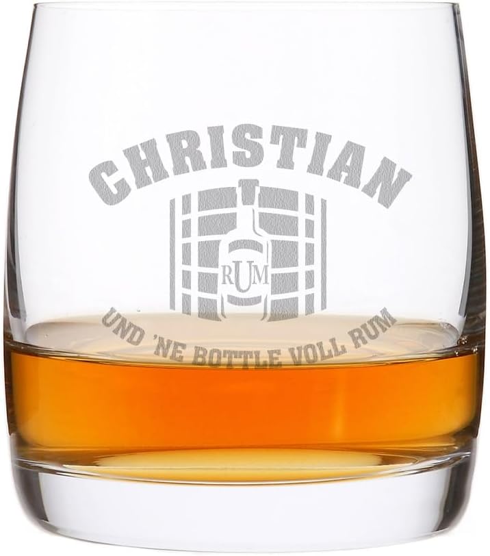 Personalisierte Rum-Gläser mit Gravur für den Männerabend