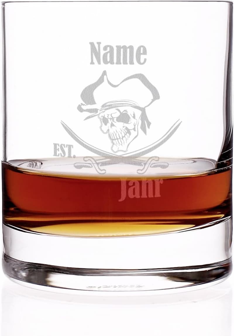 Graviertes Rum Glas