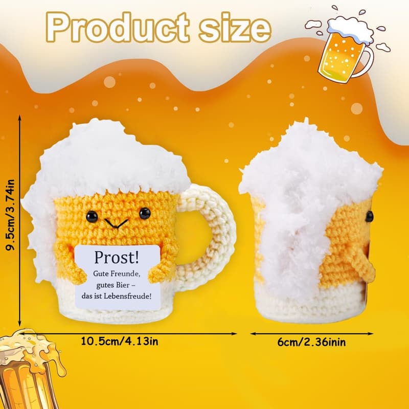 Handgefertigtes Bier-Geschenk mit positiver Karte für Männer