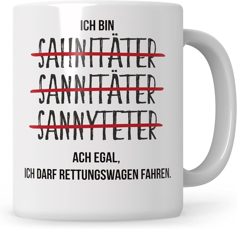 Rettungsdienst Tasse für Sanitäter – Geschenk für Notfalleinsätze