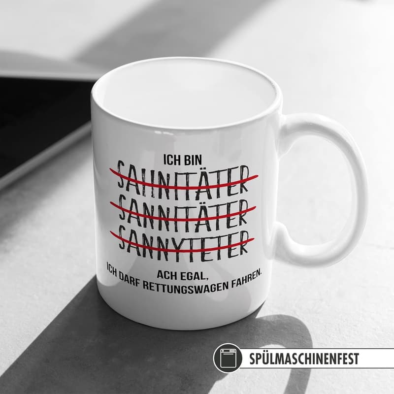 Rettungsdienst Tasse für Sanitäter – Geschenk für Notfalleinsätze