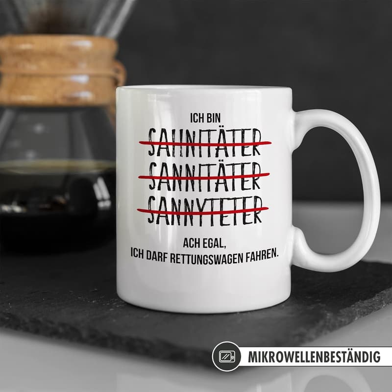 Rettungsdienst Tasse für Sanitäter – Geschenk für Notfalleinsätze